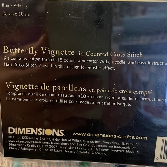 Dimensions The Gold Collection Petites Counted Cross Stitch “Butterfly Vignette” - Picture 3 of 4